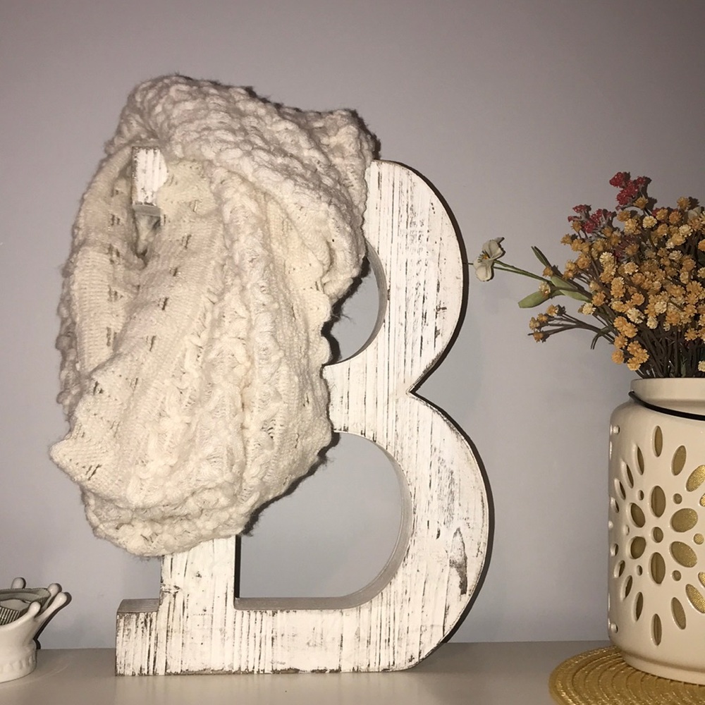 CUTE cream colored infinity scarf - wraps twice